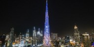 برج خليفة يتزين بعبارة "حي على الصلاة"