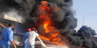 العراق: حريق ضخم في النجف.. والدفاع المدني يتدخل