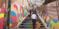 خاص بالصور والفيديو|| حارتنا الملونة.. مبادرة مجتمعية تضفي جمالا على حي الدرج في غزة