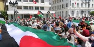  بالفيديو|| تونس: وقفة تضامنية مع فلسطين تتحول إلى مسيرة حاشدة