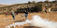 10 إصابات بالرصاص والعشرات بالاختناق خلال قمع الاحتلال مسيرة بيت دجن
