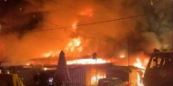اندلاع حريق هائل شرق نابلس