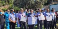 بالصور|| عاملو المستشفيات الأهلية يحتجون في الناصرة للمطالبة بمستحقاتهم