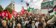 مظاهرة في تونس تطالب بتجريم الاحتلال ووقف العدوان