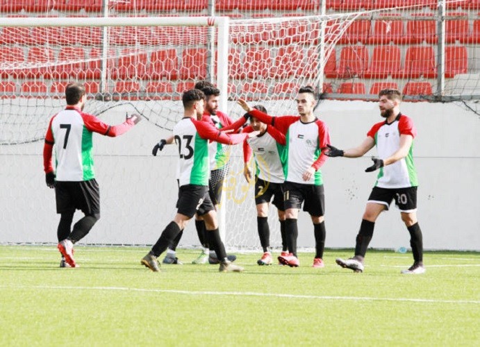 فرحة لاعبي سلوان بالفوز الكبير على العيسوية